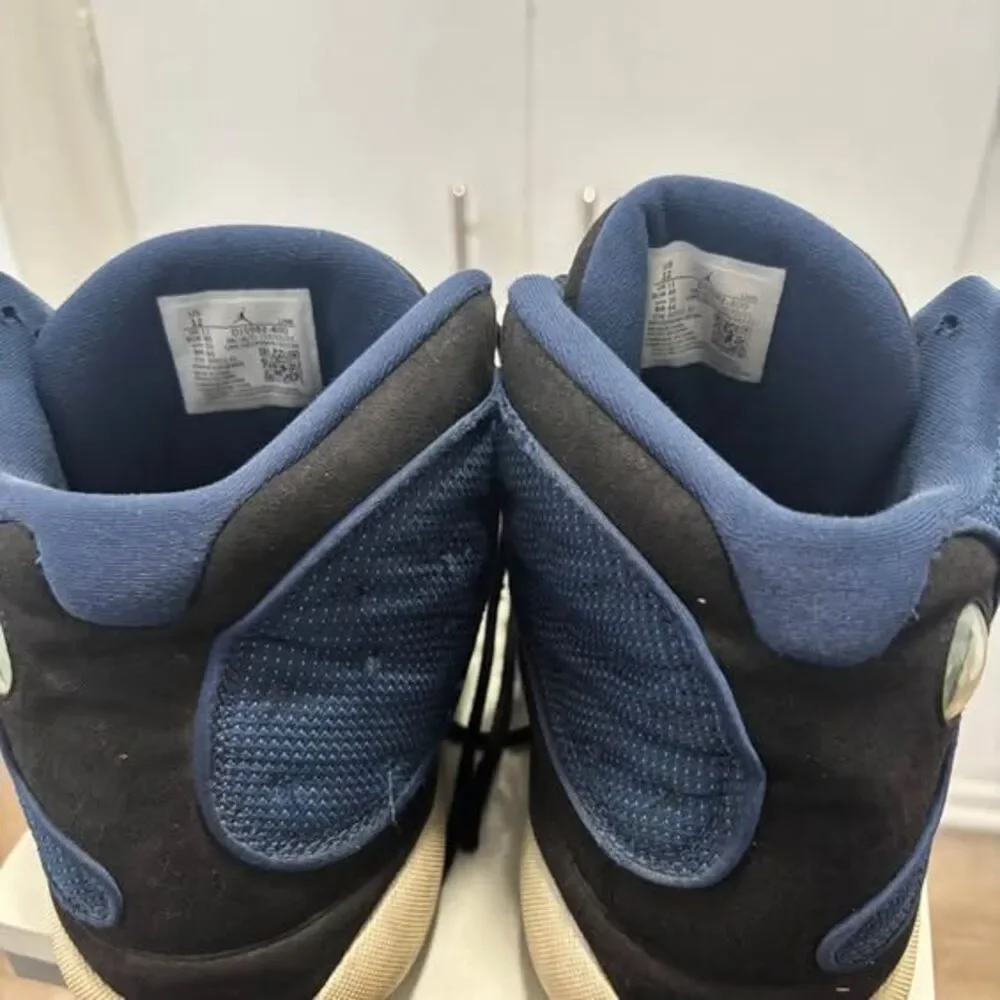 Air Jordan 13 Retro Brave Blue Mens Size 12 Navy Black Mesh Hologram